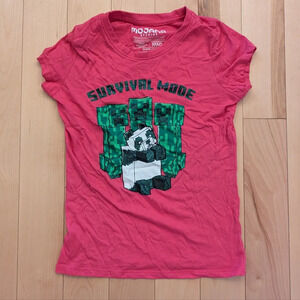 Pink Mojang  Studio T-Shirt 7-8 Minecraft